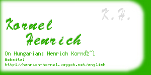 kornel henrich business card